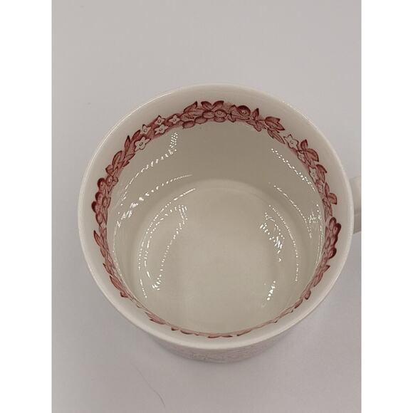 JG Meakin Teacup Saucer Romantic England Anne Hathaway Ironstone China Red Vtg - Picture 9 of 16